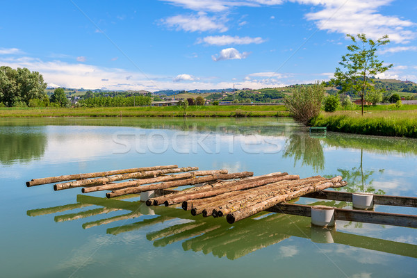 Pequeño lago Italia edad muelle Foto stock © rglinsky77