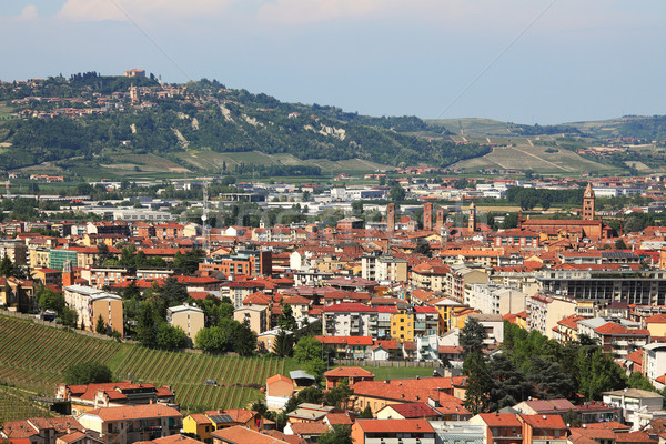 Aerial view on Alba. Piedmont, Italy. Stock photo © rglinsky77