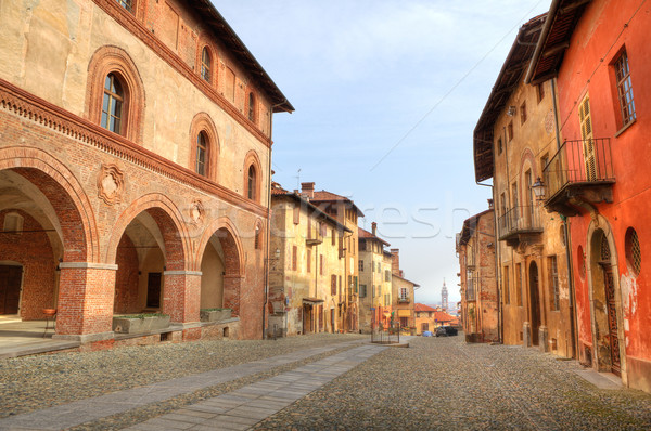 Stockfoto: Straat · historisch · huizen · Italië · oude · stad