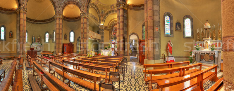 Católico iglesia interior vista Italia panorámica Foto stock © rglinsky77