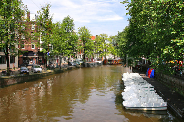 阿姆斯特丹 市容 街道 房屋 荷蘭 商業照片 © rglinsky77