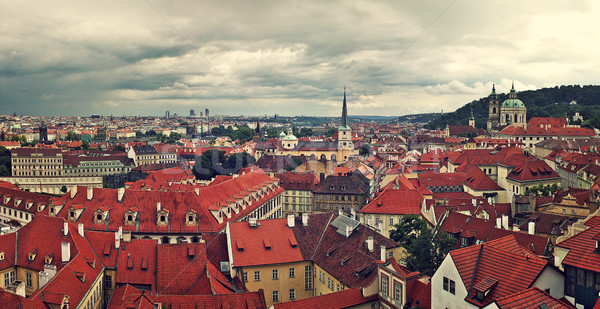 Panorama of rooftops in Prague. Stock photo © rglinsky77
