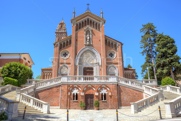 Katolikus templom külső kilátás fehér lépcsősor Stock fotó © rglinsky77