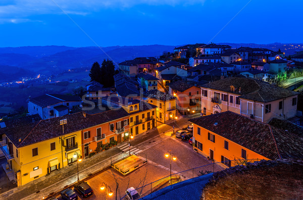 Pequeño italiano ciudad manana cuadrados iluminado Foto stock © rglinsky77