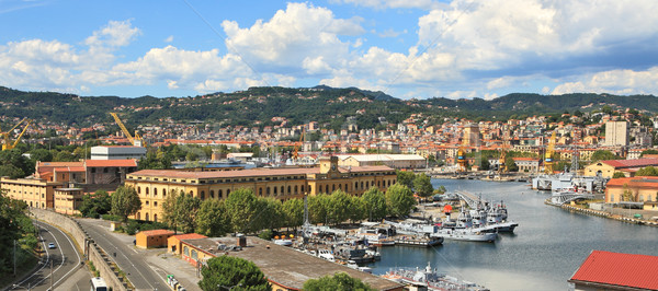 Panorama Panorama Ansicht Stadt militärischen Stock foto © rglinsky77