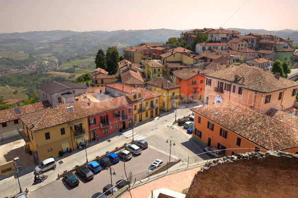 Aerial view on Diano D'Alba in northern Italy. Stock photo © rglinsky77