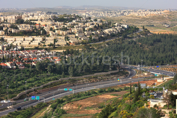 Autostrada Gerusalemme Israele colline città Foto d'archivio © rglinsky77