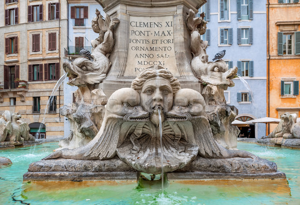 Fountain of Pantheon. Rome, Italy. Stock photo © rglinsky77