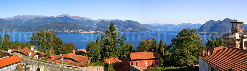 Panorámica vista lago aéreo Italia Foto stock © rglinsky77