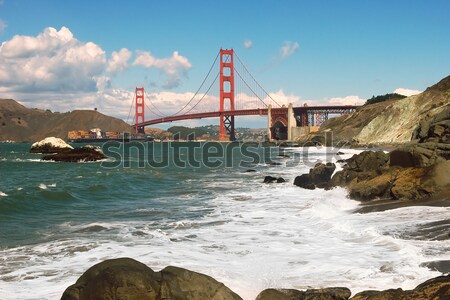 Vista Golden Gate Bridge Baker playa famoso rojo Foto stock © rglinsky77