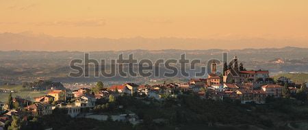 Town on the hill. Piedmont, Italy. Stock photo © rglinsky77