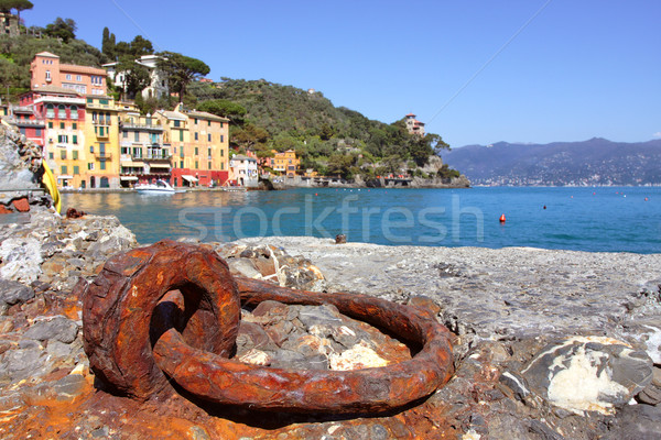 ストックフォト: 表示 · 小さな町 · イタリア · 古代 · 海