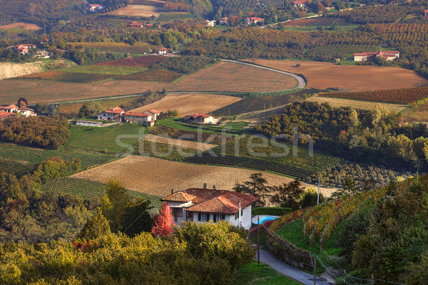 Rural house and autumnal fields in Italy. Stock photo © rglinsky77