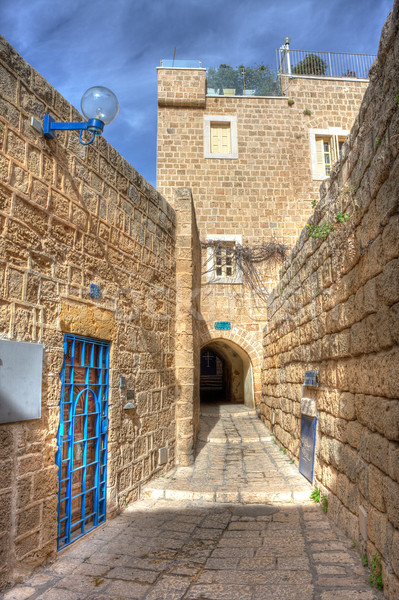 Vechi stradă Israel vertical imagine case Imagine de stoc © rglinsky77