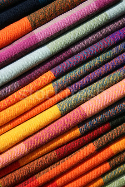 Table Cloths in Otavalo Stock photo © rhamm