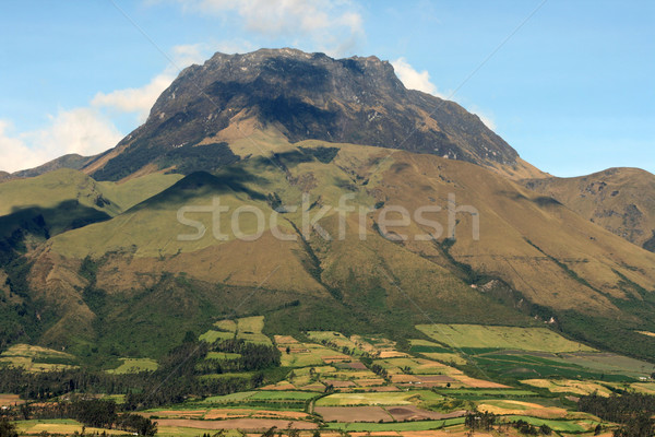 エクアドル 火山 山 町 風景 フィールド ストックフォト © rhamm