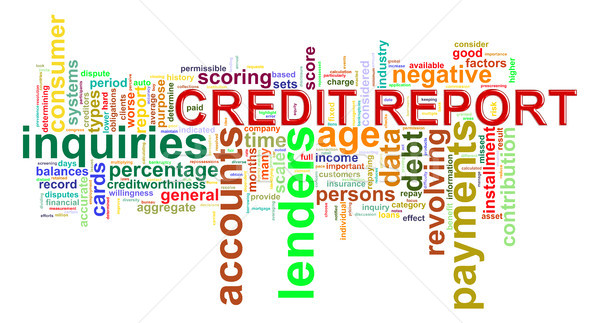 Credit report word tags Stock photo © ribah