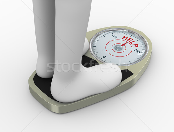 3d weight  scale with help word Stock photo © ribah