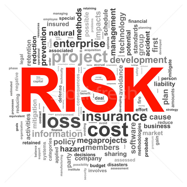 Circular design risk word tags Stock photo © ribah