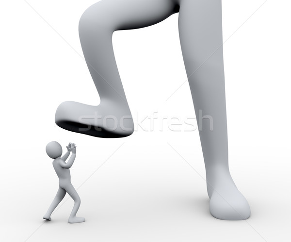 Uomo 3d piedi illustrazione 3d dipendente 3D Foto d'archivio © ribah