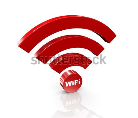 3D wifi icona illustrazione 3d internet tecnologia Foto d'archivio © ribah