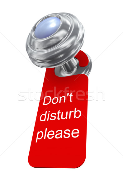 3d door handle sign dont disturb Stock photo © ribah