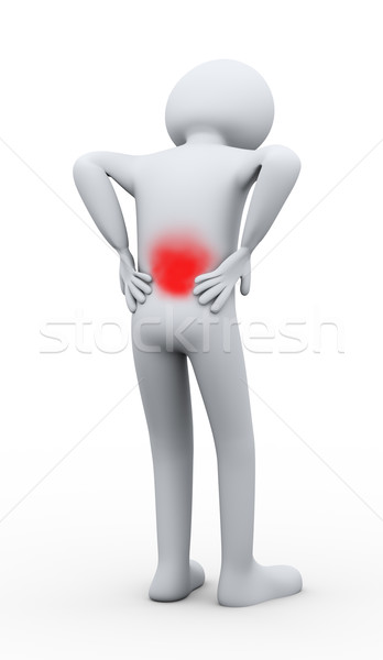 3d ember hátfájás 3d illusztráció személy hátfájás görbület Stock fotó © ribah