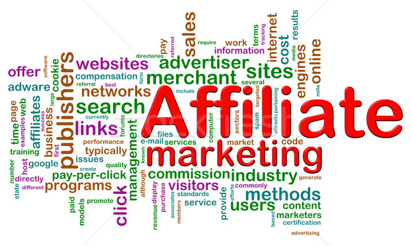 Wordcloud of affiliate marketing Stock photo © ribah