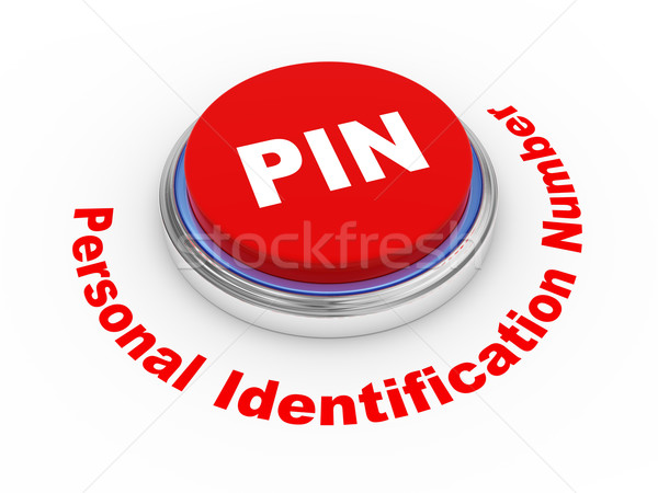 Zdjęcia stock: 3D · pin · przycisk · 3d · ilustracji · osobowych · identyfikacja