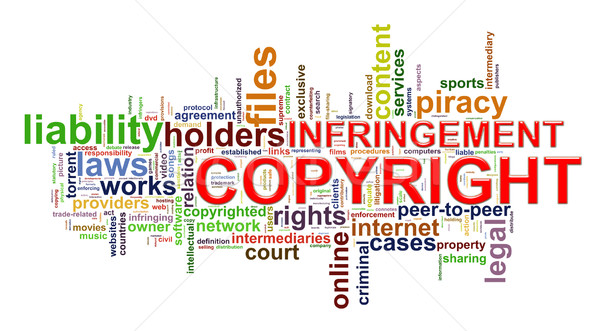 Copyright infringement wordcloud Stock photo © ribah