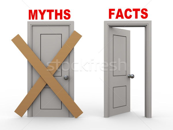 3d myth and fact doors Stock photo © ribah