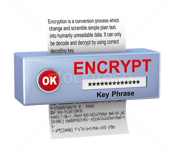 3d concept of data encryption process Stock photo © ribah