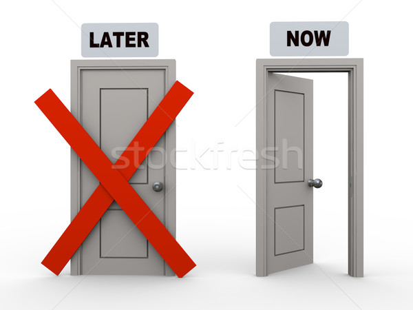 3d later and now doors Stock photo © ribah