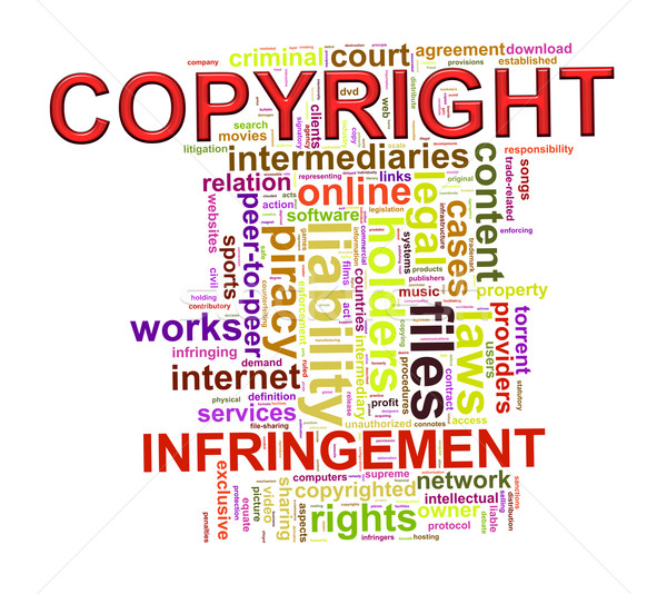 Stock photo: Wordcloud words tags of copyright