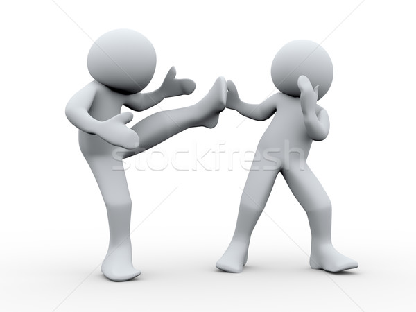 3d person fighting Stock photo © ribah