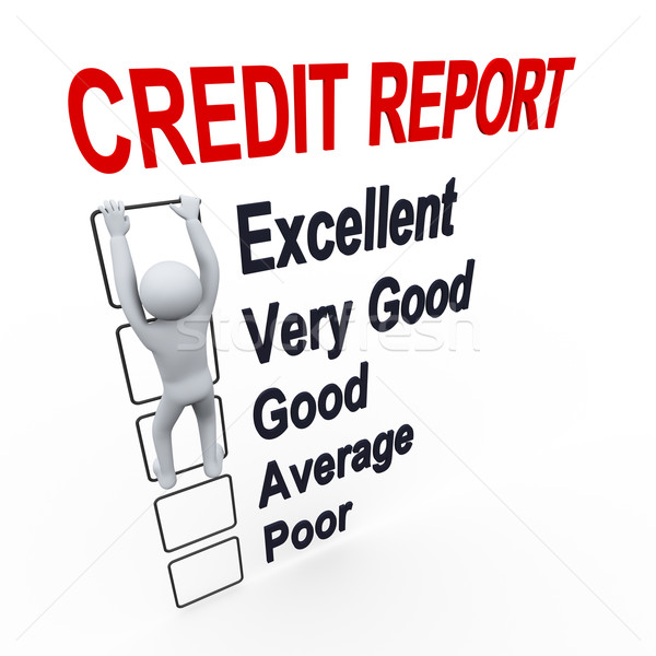 3d man and credit score report Stock photo © ribah