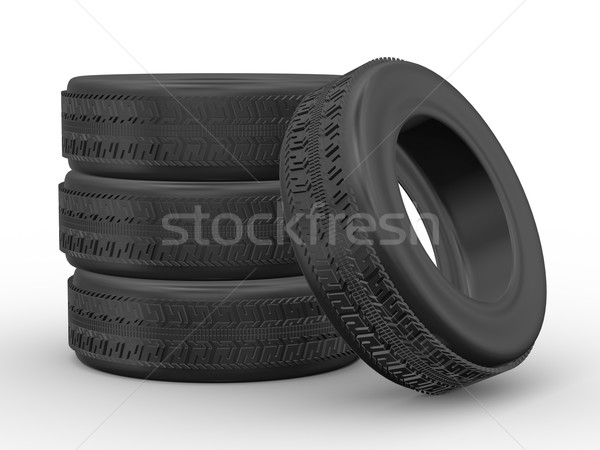 3d four tyres Stock photo © ribah