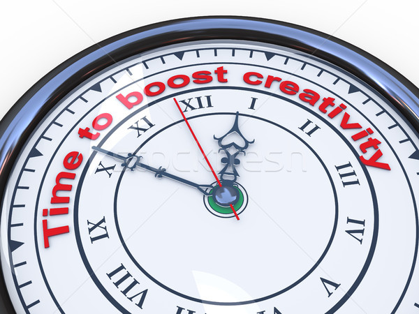 3d clock - time to boost creativity Stock photo © ribah