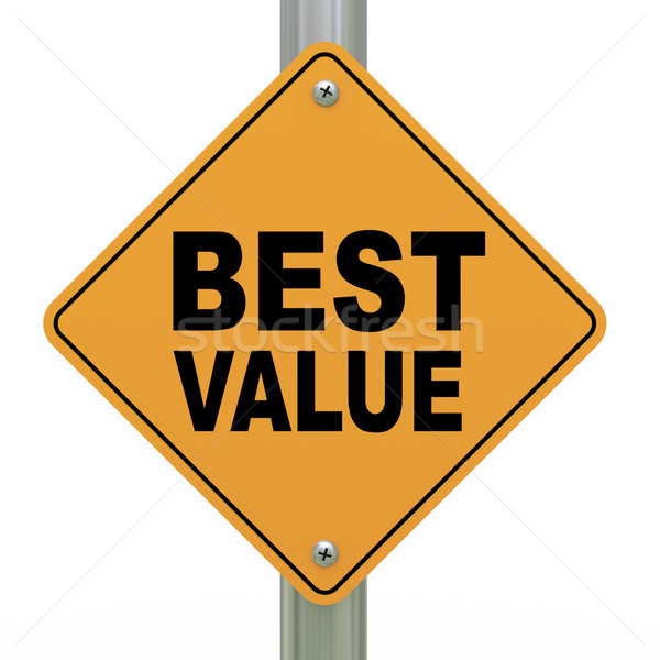 3d road sign best value Stock photo © ribah