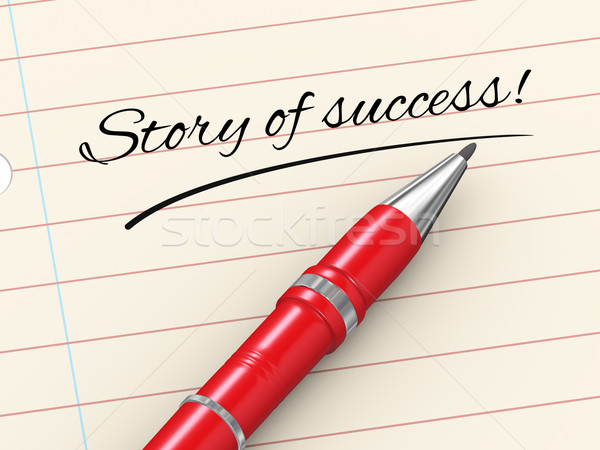3d pen on paper - story of success Stock photo © ribah