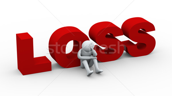 3d sad man and word loss Stock photo © ribah