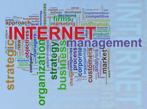 Word tags wordcloud of internet Stock photo © ribah