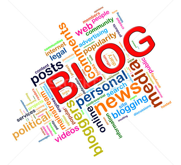 Word tags of blog Stock photo © ribah