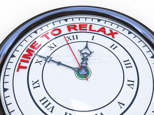 3d clock - time to relax Stock photo © ribah