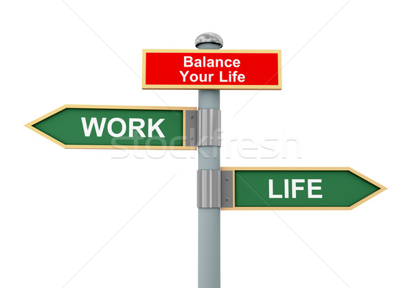 Road sign balance your life Stock photo © ribah
