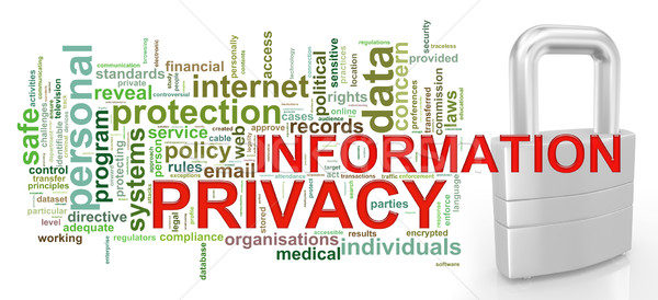 Infomation privacy word tags Stock photo © ribah