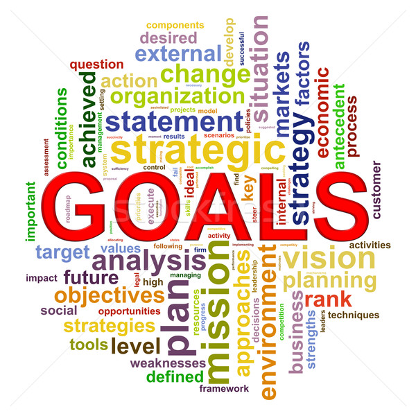 Goals Wordcloud word tags Stock photo © ribah