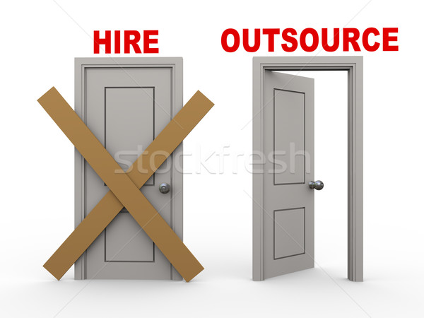 3d hire and outsource doors Stock photo © ribah