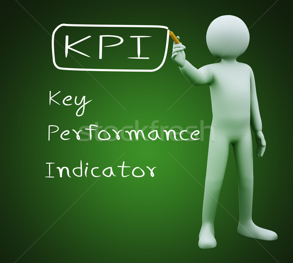 3d man writing kpi Stock photo © ribah