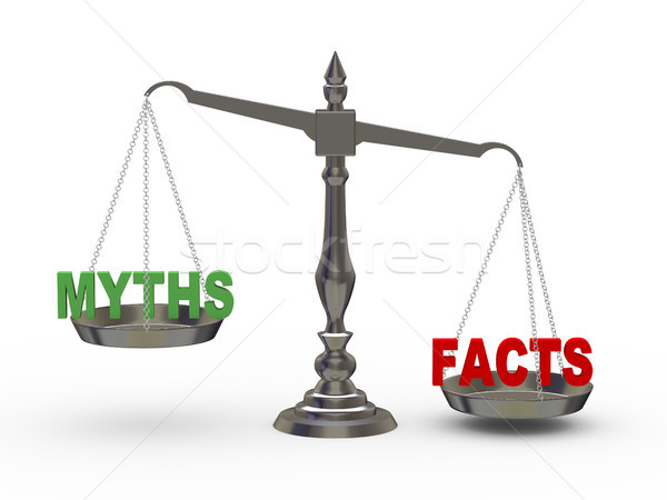 3d facts and myths on scale Stock photo © ribah